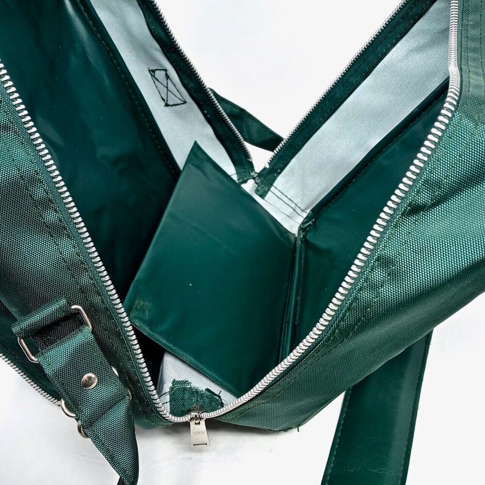 *READ* Vintage Oldsmobile Green Crossbody Side Shoulder Strap Travel Bag - Picture 9 of 16